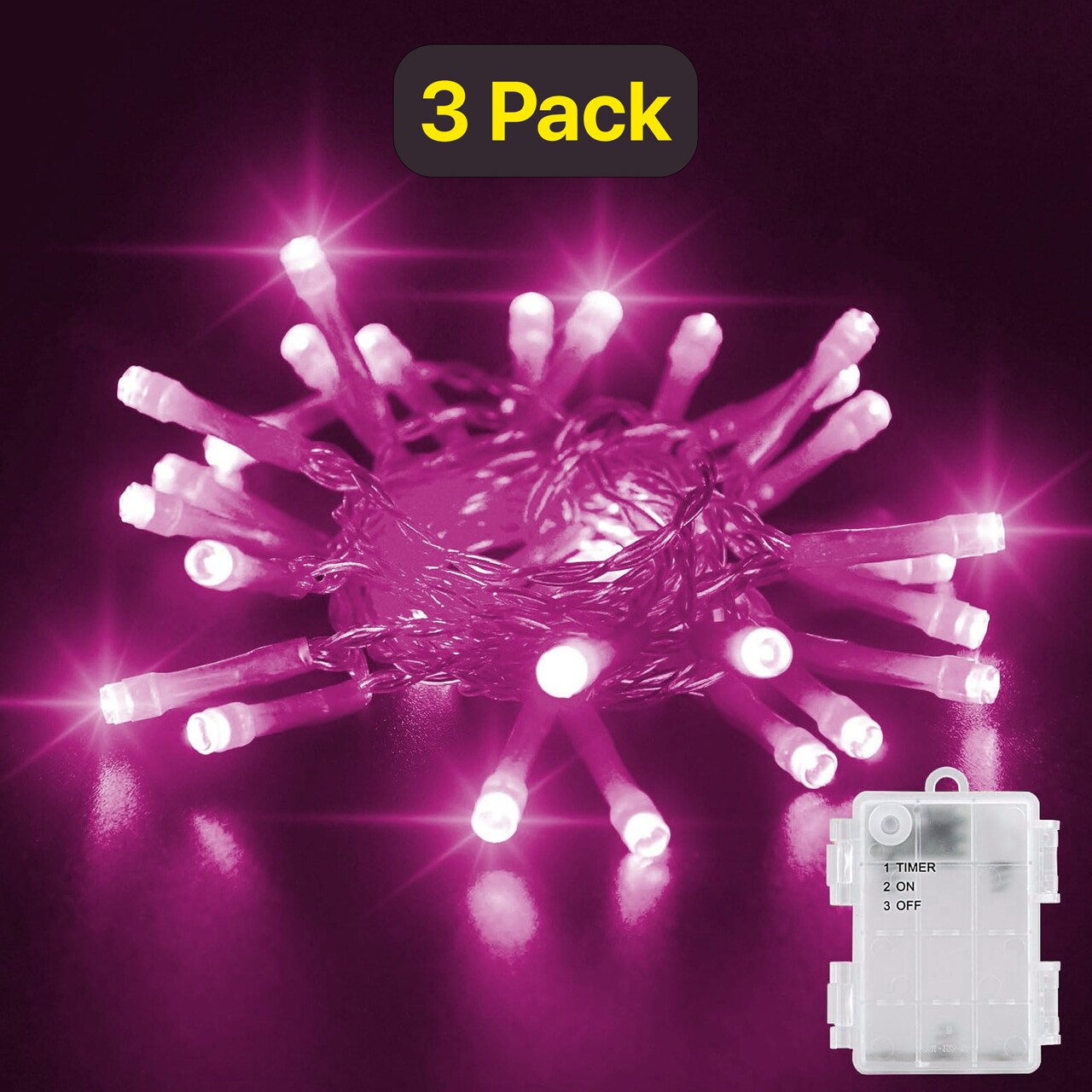 300 LED Curtain Fairy Lights — 12 Strand, Indoor/Outdoor, Multi-Mode